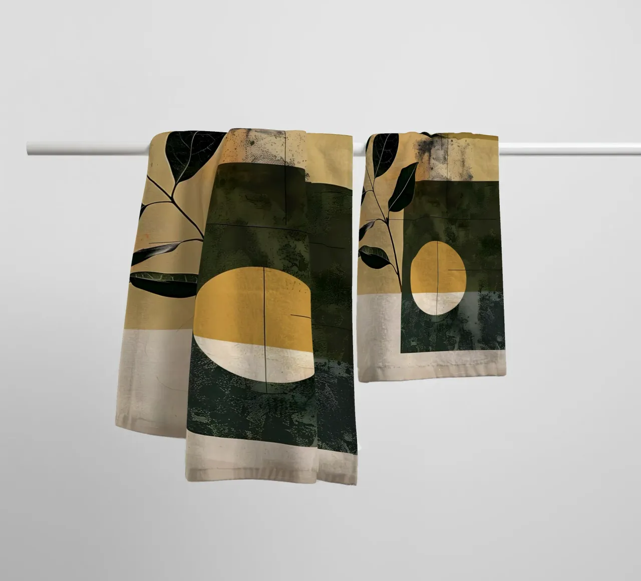 Minimal geometrisch mit Botanik Handtuch von LaylaOzHome