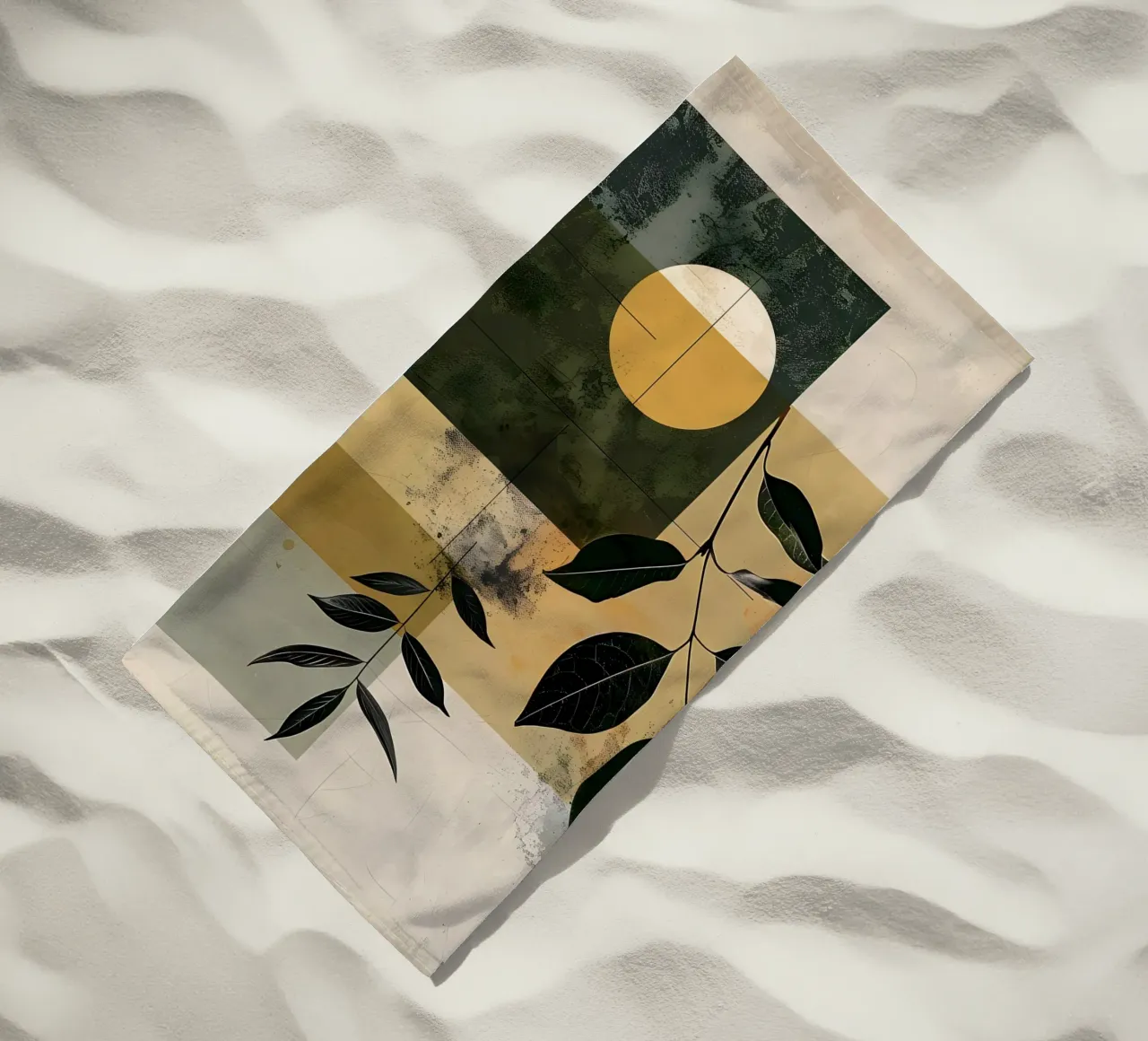 Minimal geometrical with botany beach towel by LaylaOzHome