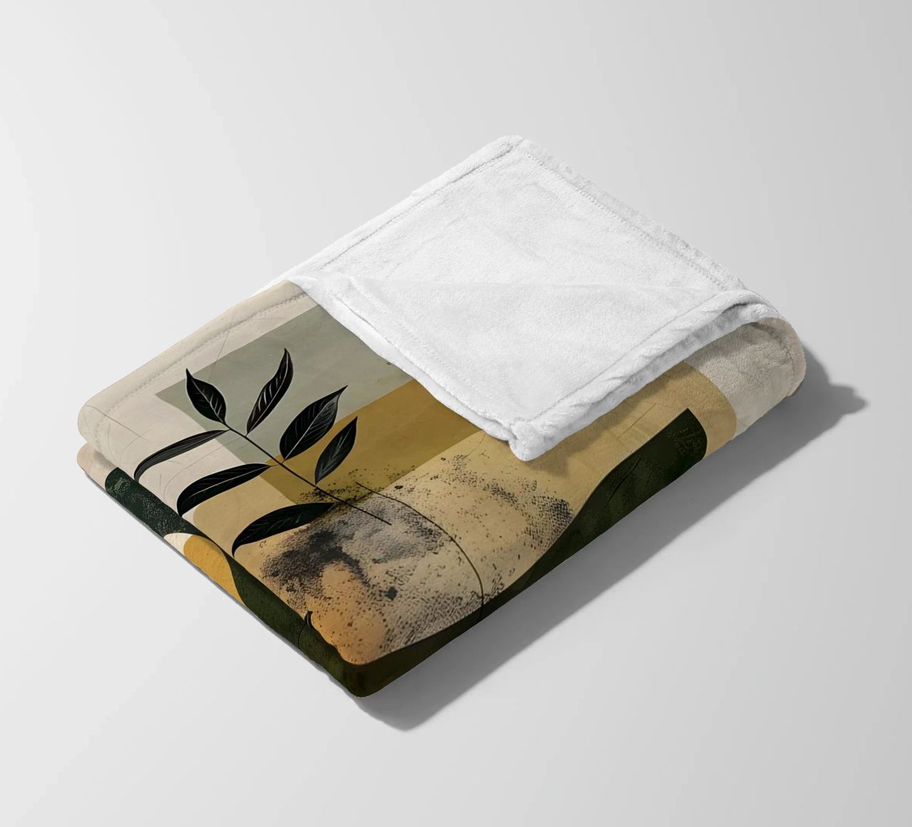 Minimal geometrisch mit Botanik Fleecedecke von LaylaOzHome