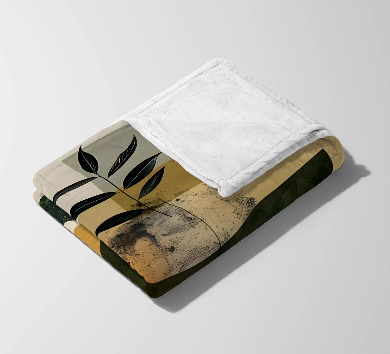 Minimal geometrisch mit Botanik Fleecedecke von LaylaOzHome
