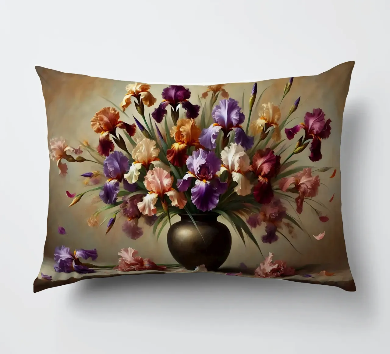 Bouquet di iris vittoriano cuscino da VintageBotanics