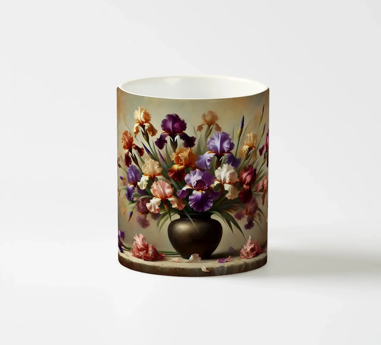 Bouquet di iris vittoriano tazza in ceramica da VintageBotanics