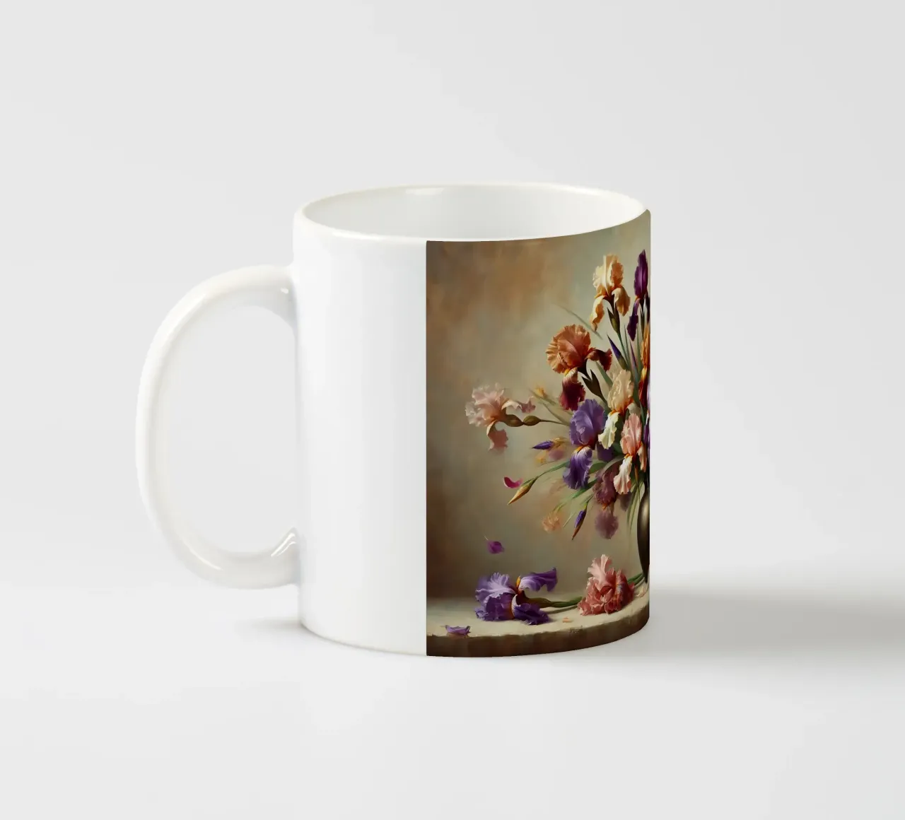 Bouquet di iris vittoriano tazza in ceramica da VintageBotanics