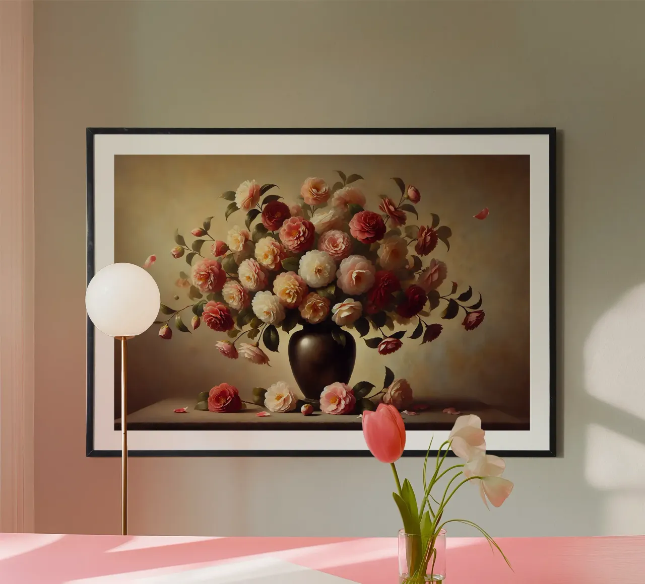 Bouquet di camelie vittoriane poster da VintageBotanics