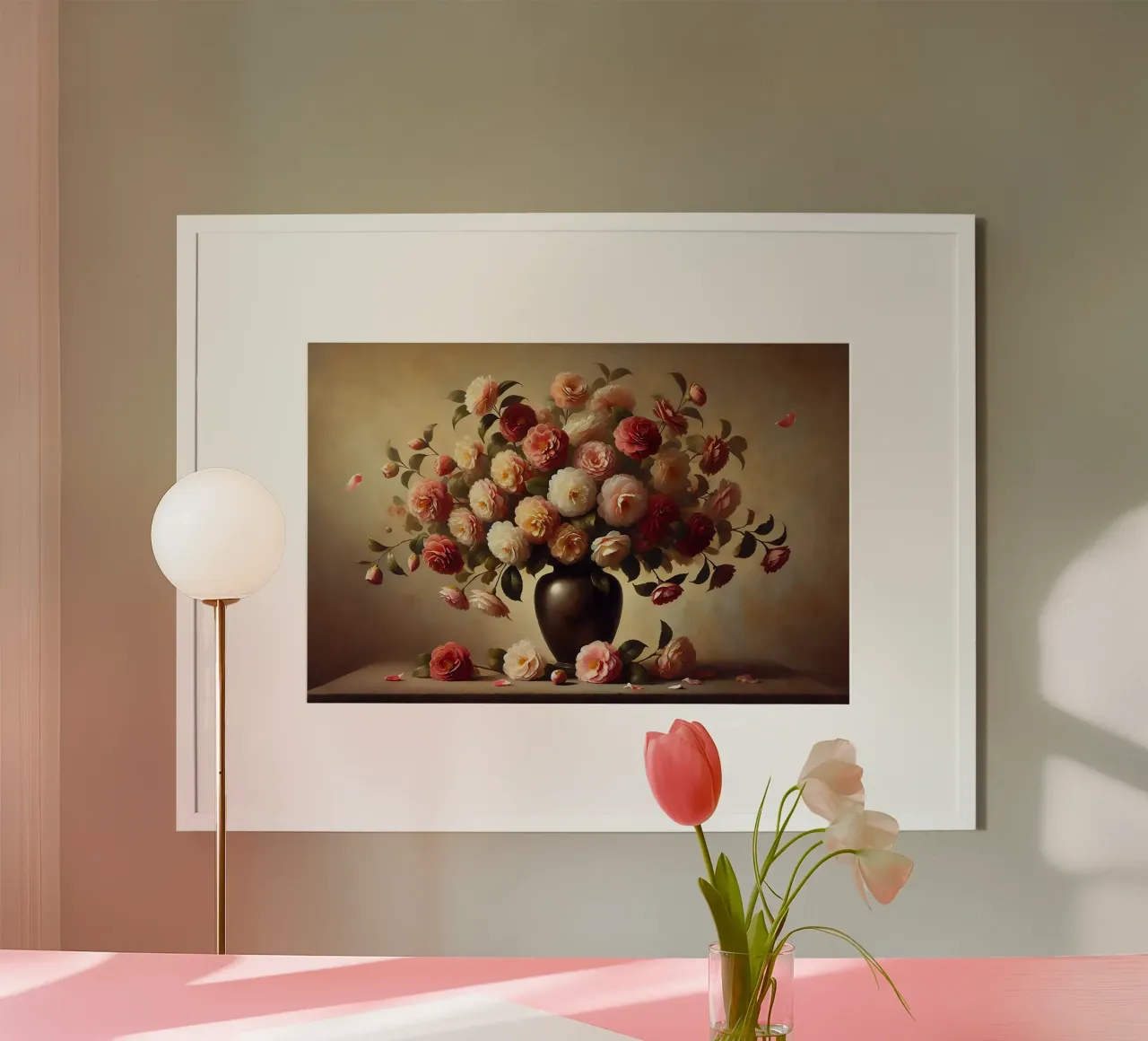 Bouquet di camelie vittoriane poster da VintageBotanics