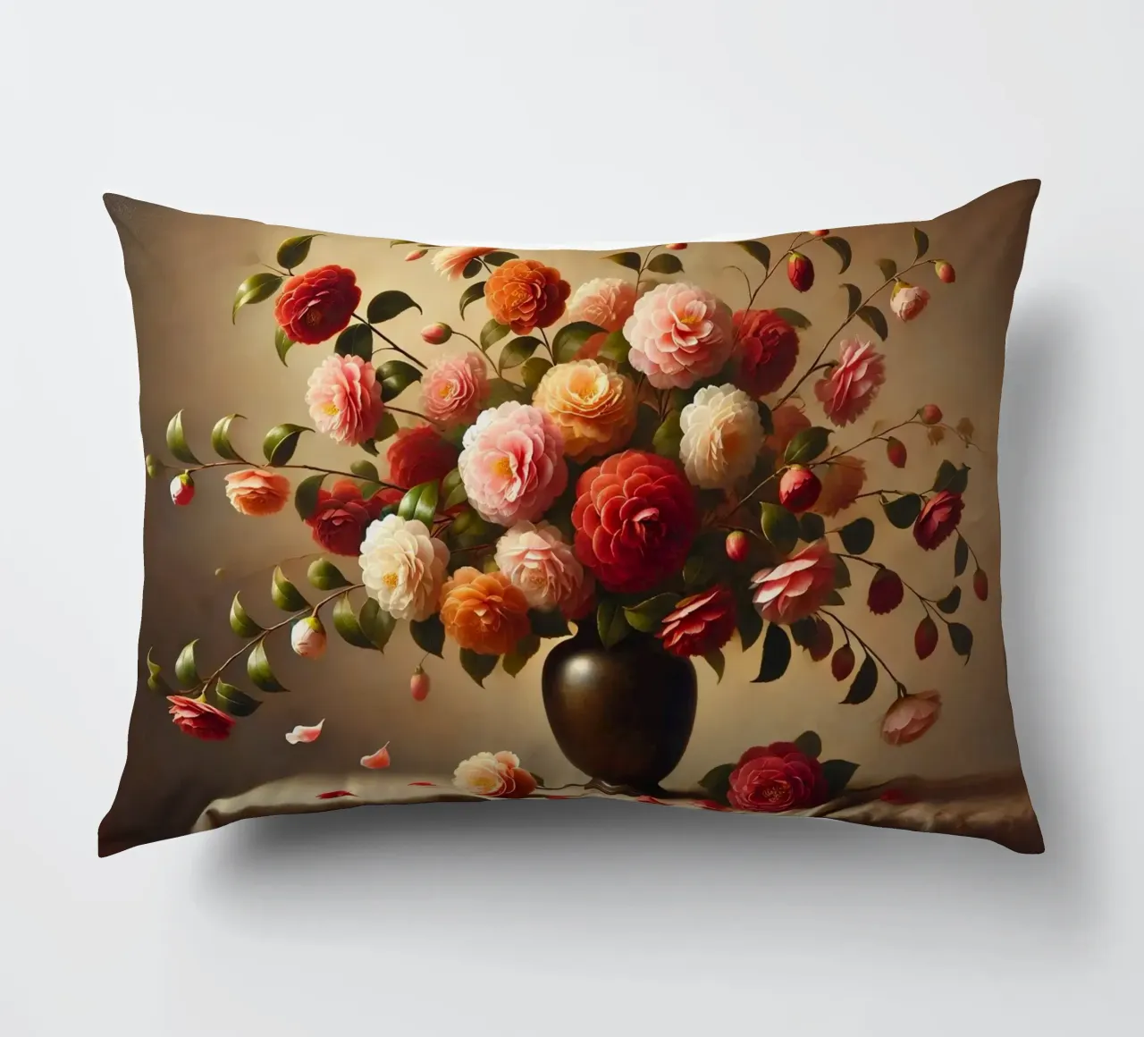 Bouquet di camelie vittoriane cuscino da VintageBotanics
