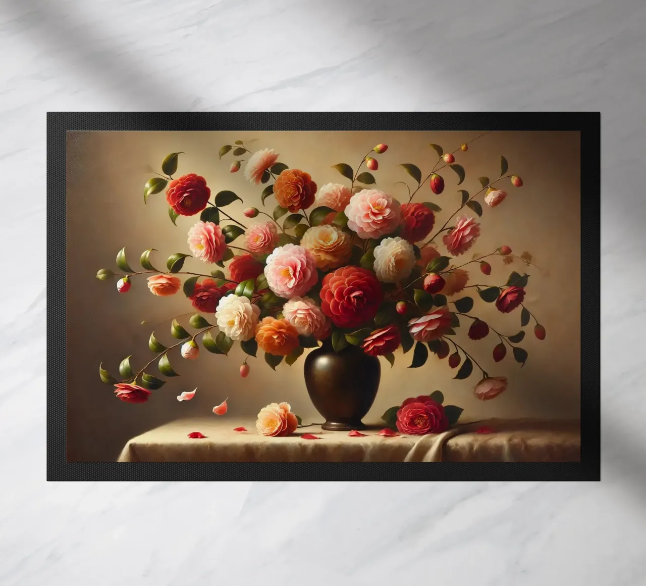 Bouquet di camelie vittoriane zerbino da VintageBotanics