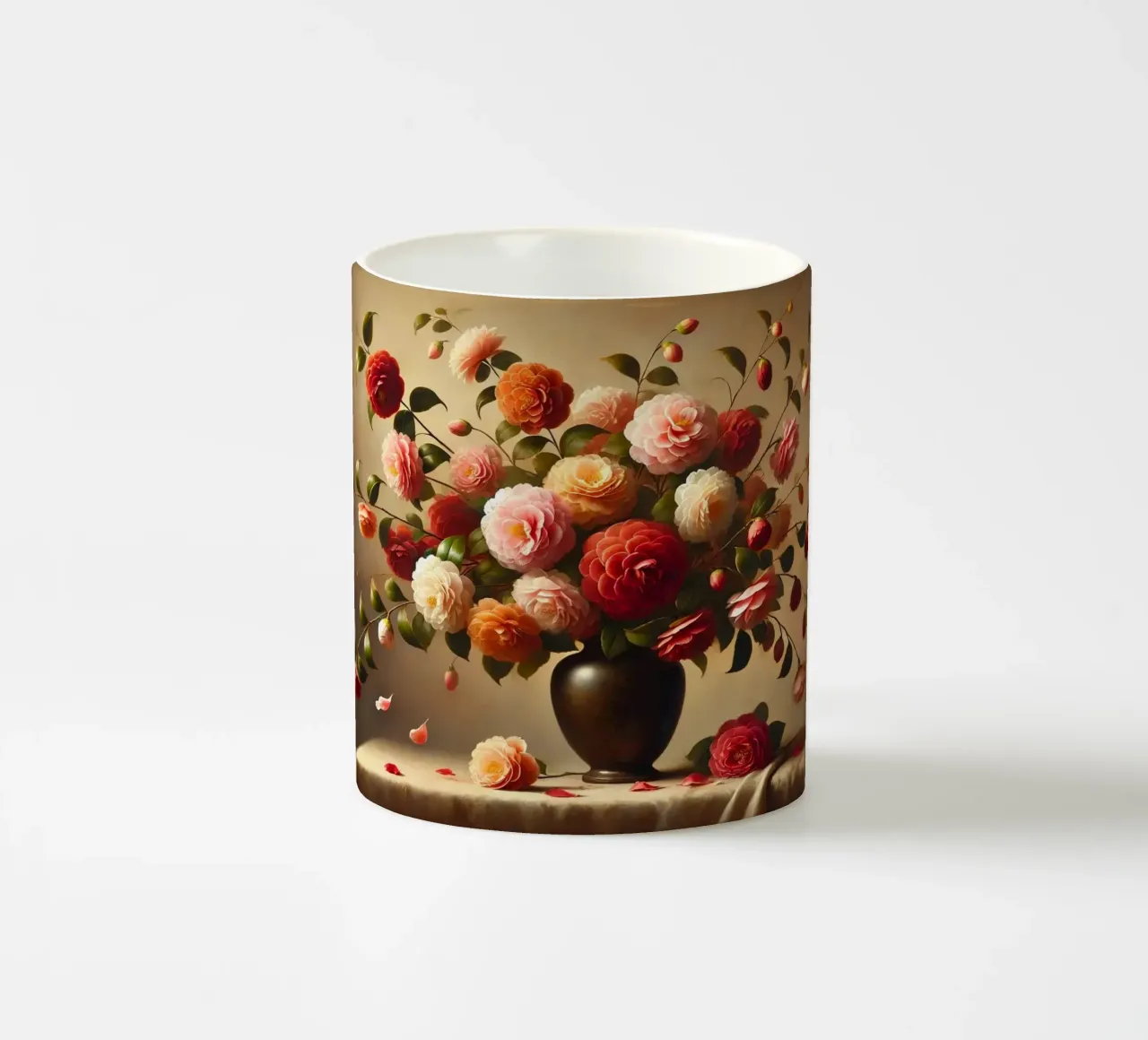 Bouquet di camelie vittoriane tazza in ceramica da VintageBotanics