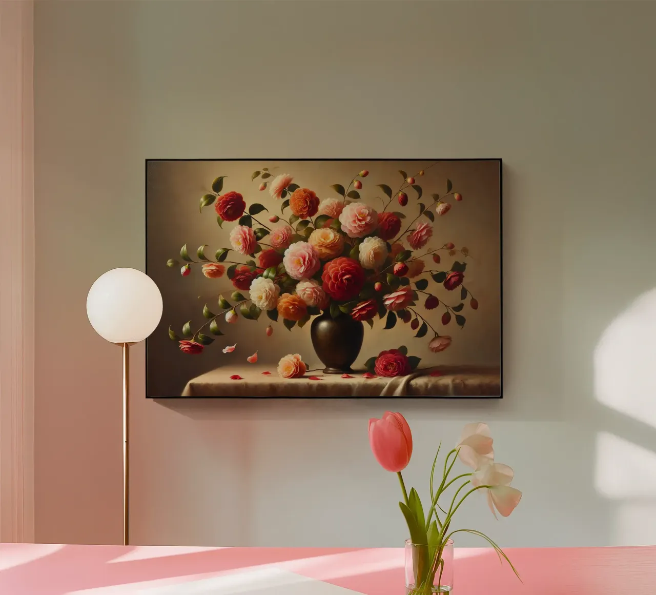 Bouquet di camelie vittoriane plexiglass da VintageBotanics