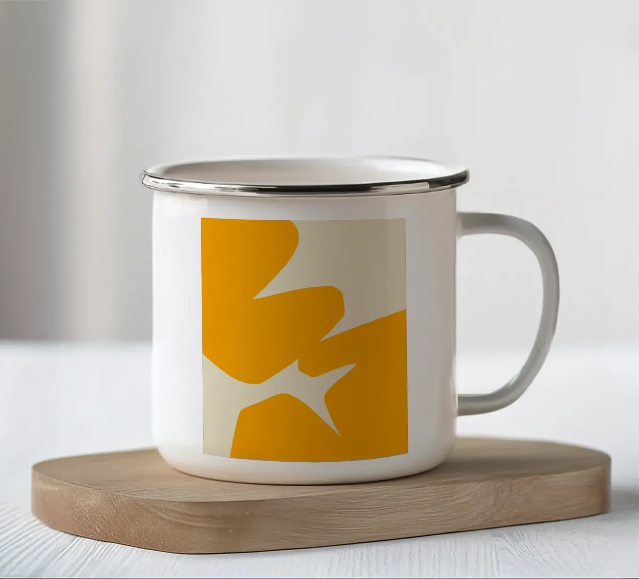 Taglio giallo tazza in smalto da Little Dean