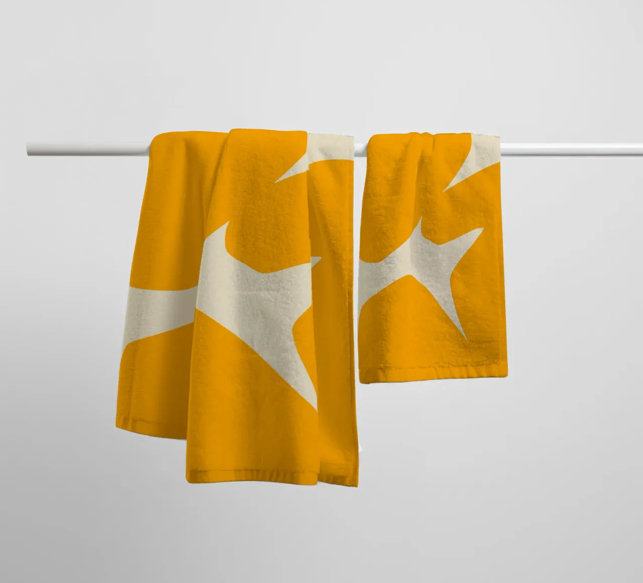 Découpe jaune serviette de bain de Little Dean