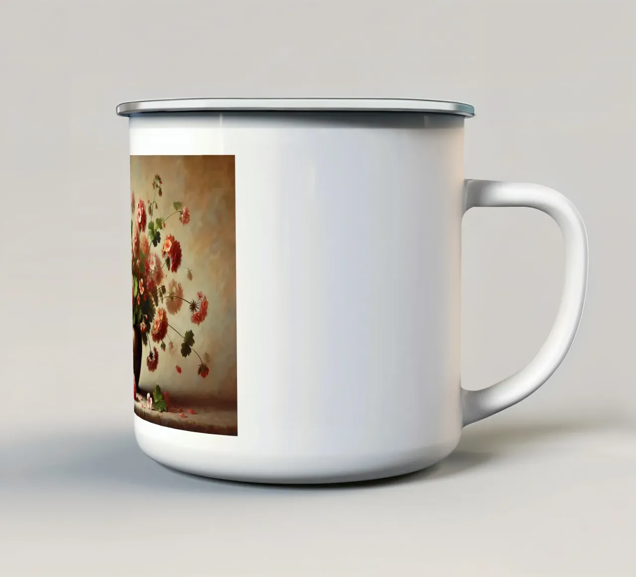 Bouquet di gerani vittoriani tazza in smalto da VintageBotanics
