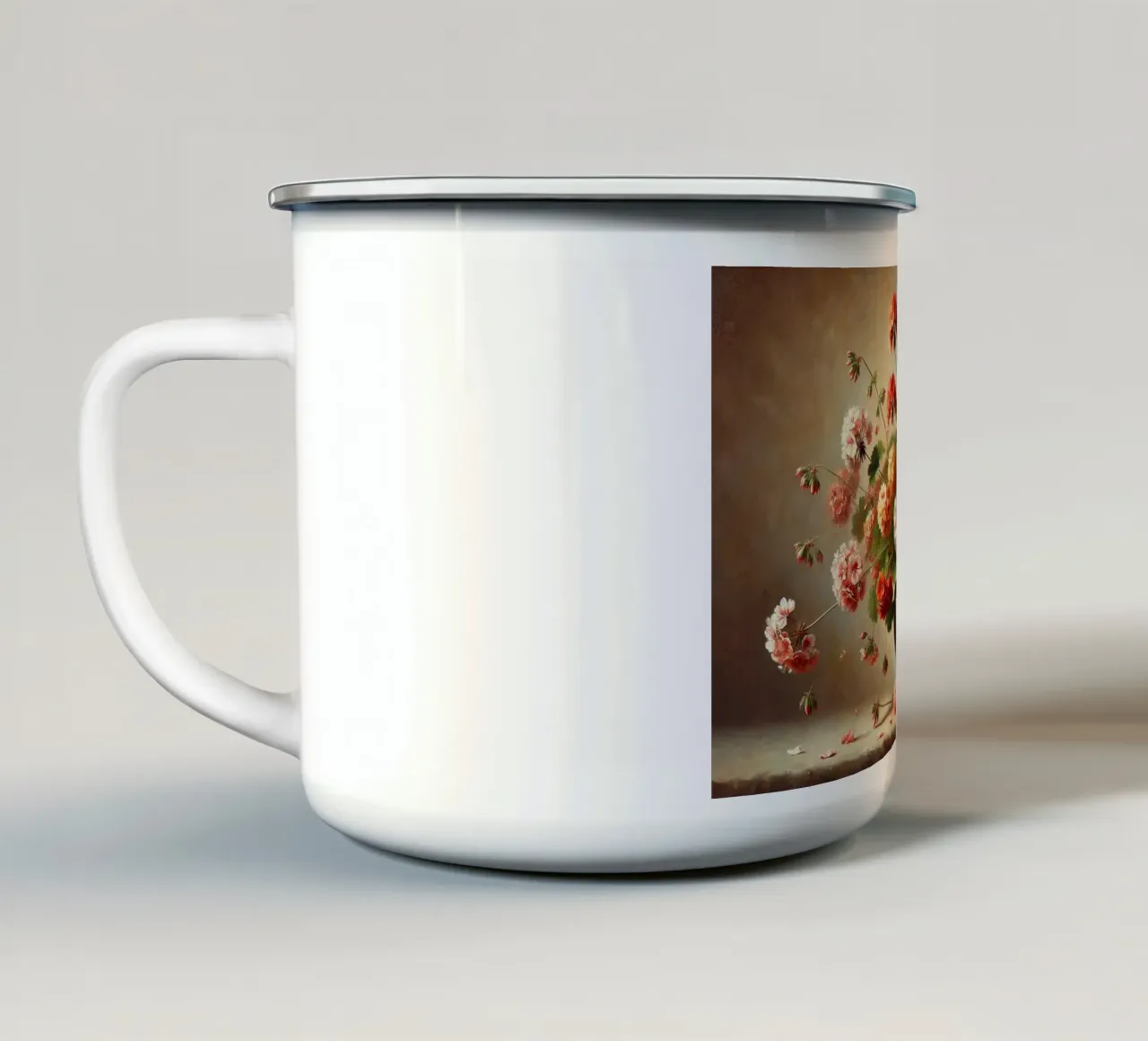 Bouquet di gerani vittoriani tazza in smalto da VintageBotanics