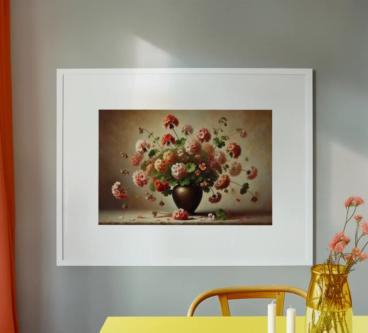 Bouquet di gerani vittoriani poster da VintageBotanics