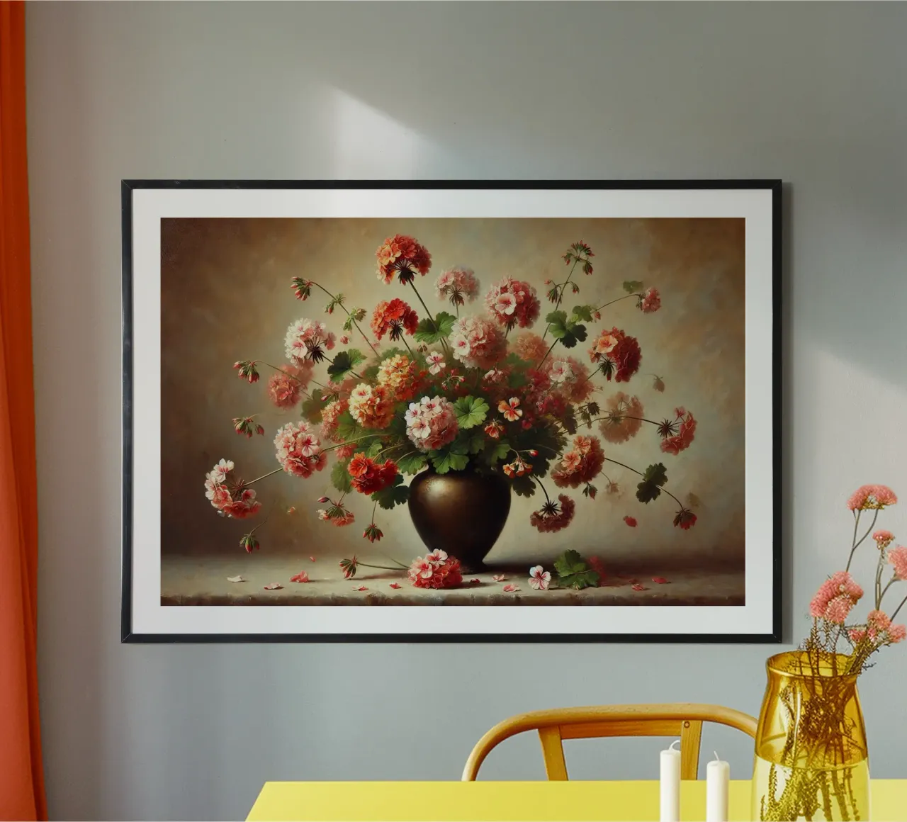 Bouquet di gerani vittoriani poster da VintageBotanics