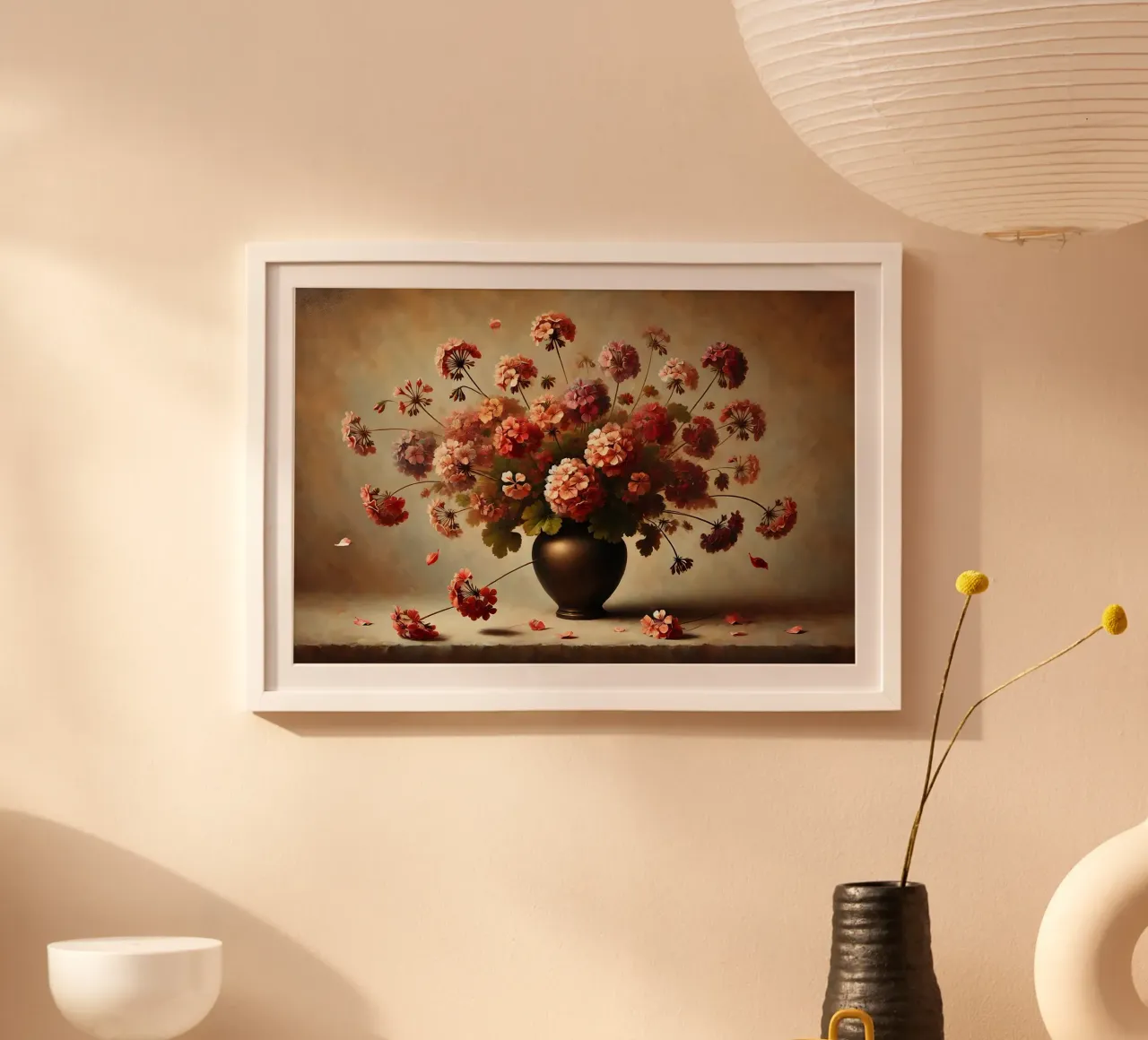 Bouquet di gerani vittoriani poster da VintageBotanics