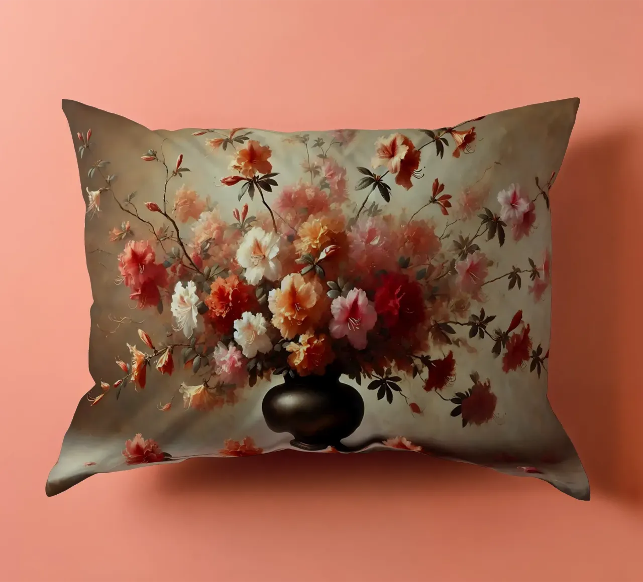 Bouquet di azalee vittoriane cuscino da VintageBotanics