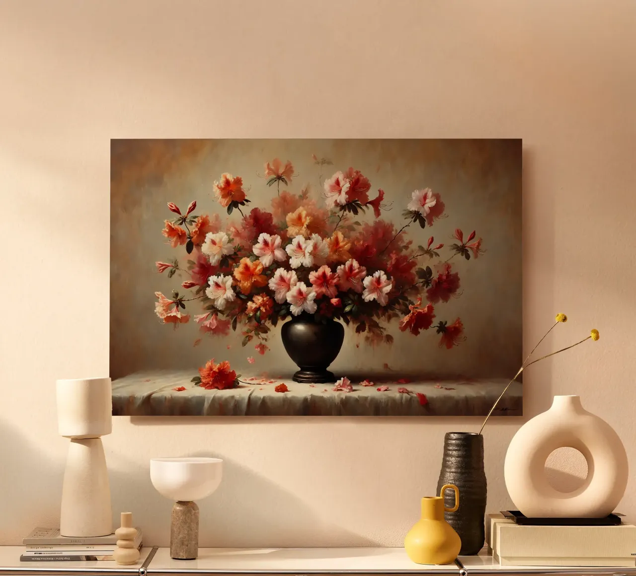 Bouquet di azalee vittoriane alluminio dibond da VintageBotanics