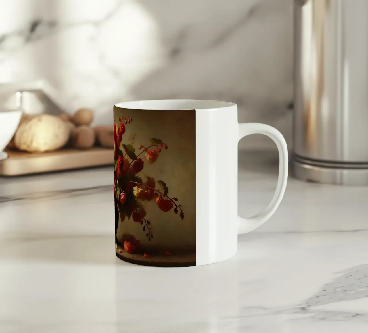 Bouquet di begonie vittoriane tazza in ceramica da VintageBotanics