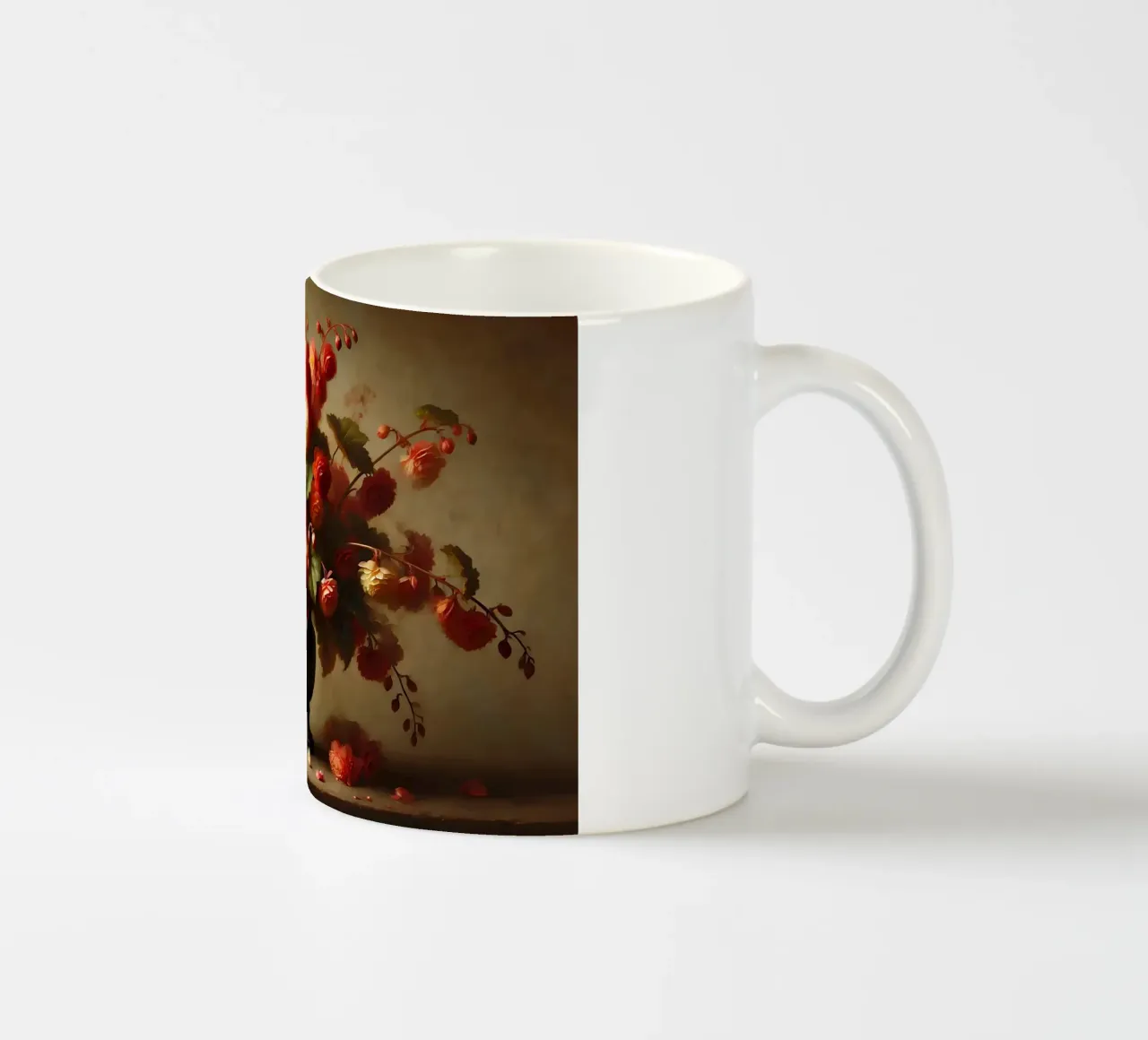 Bouquet di begonie vittoriane tazza in ceramica da VintageBotanics