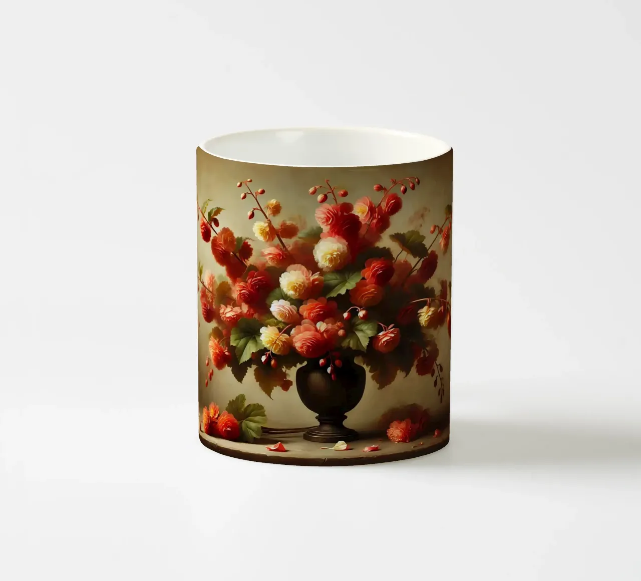 Bouquet di begonie vittoriane tazza in ceramica da VintageBotanics