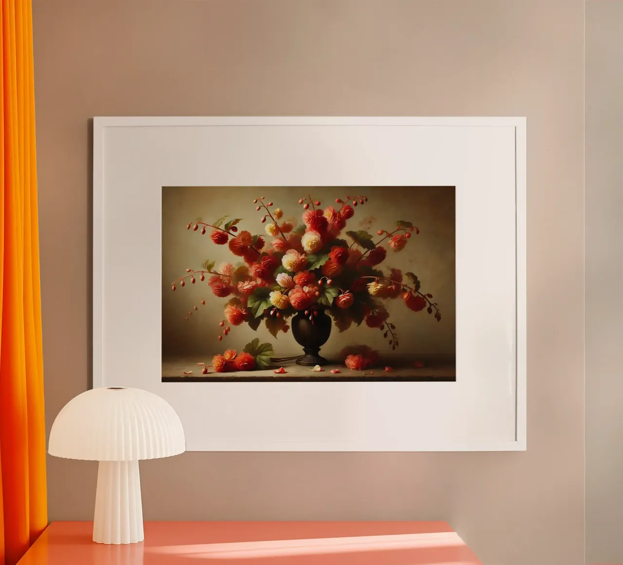 Bouquet di begonie vittoriane poster da VintageBotanics