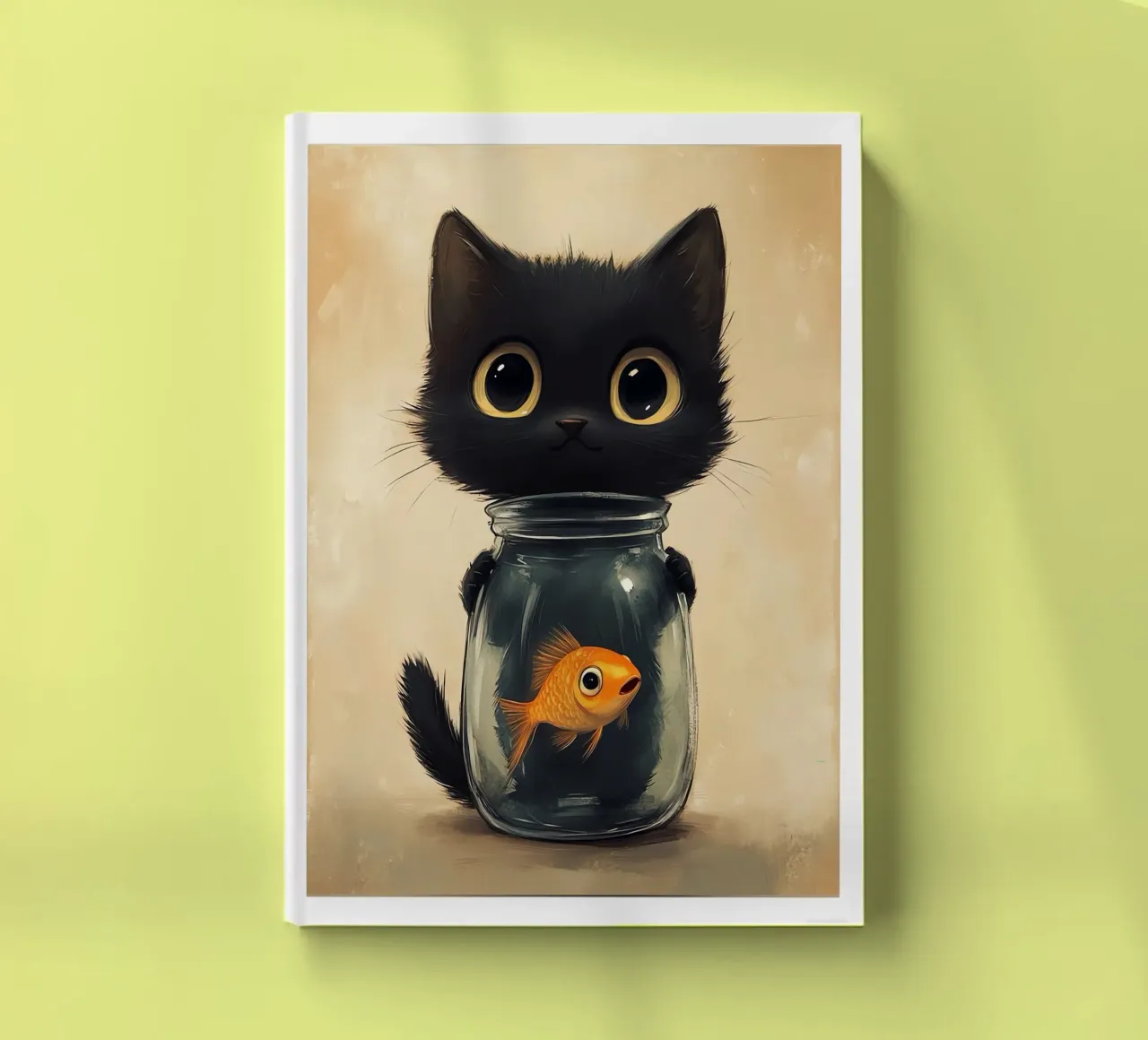 Curious Cat and the Goldfish notebook by Arjun
