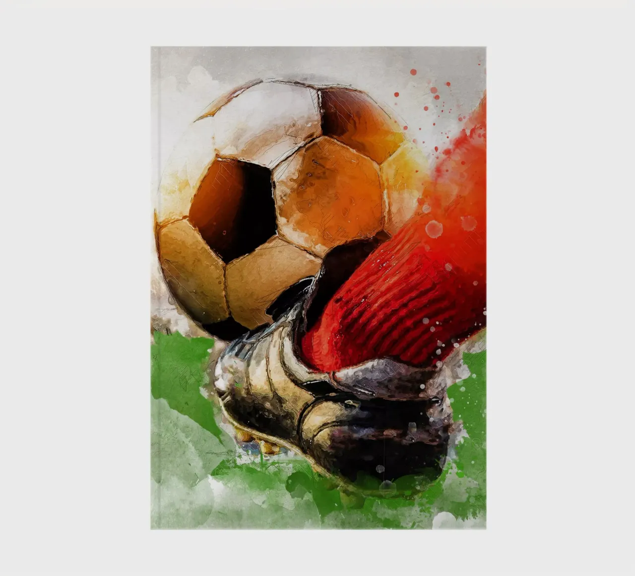 Giocatore di calcio sport art 6 diario da Justyna Jaszke JBJart