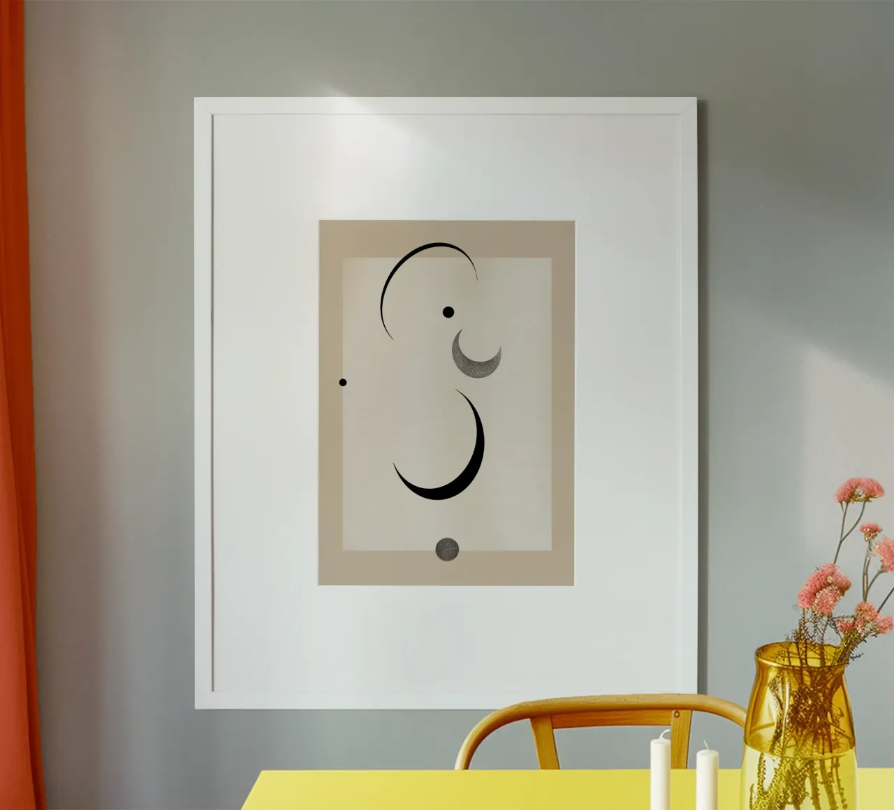 Falling Moon poster van Filiz Sieben