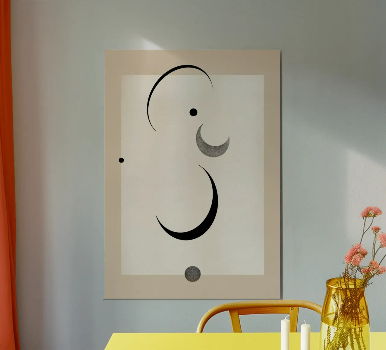 Falling Moon poster van Filiz Sieben