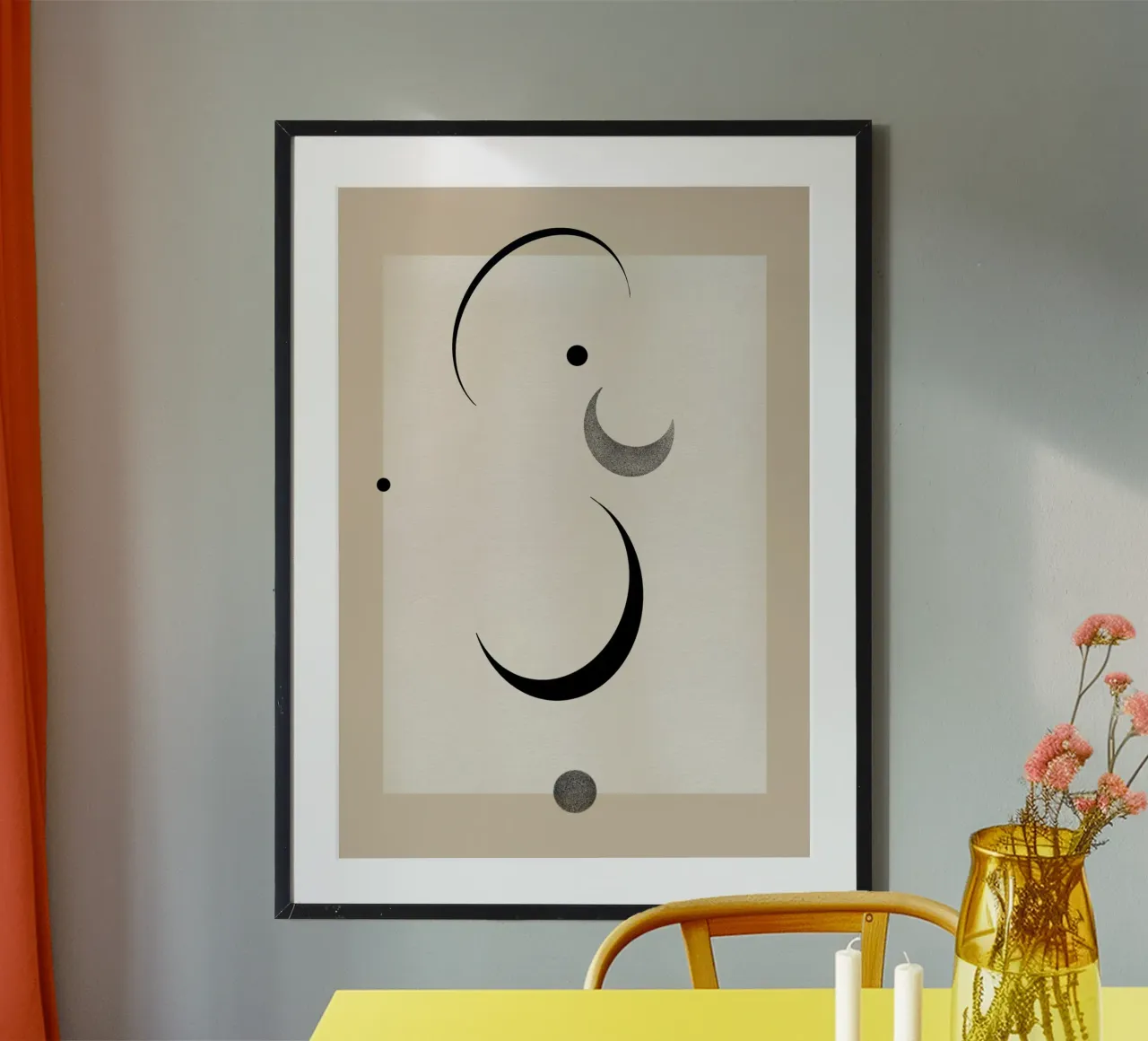 Falling Moon poster van Filiz Sieben