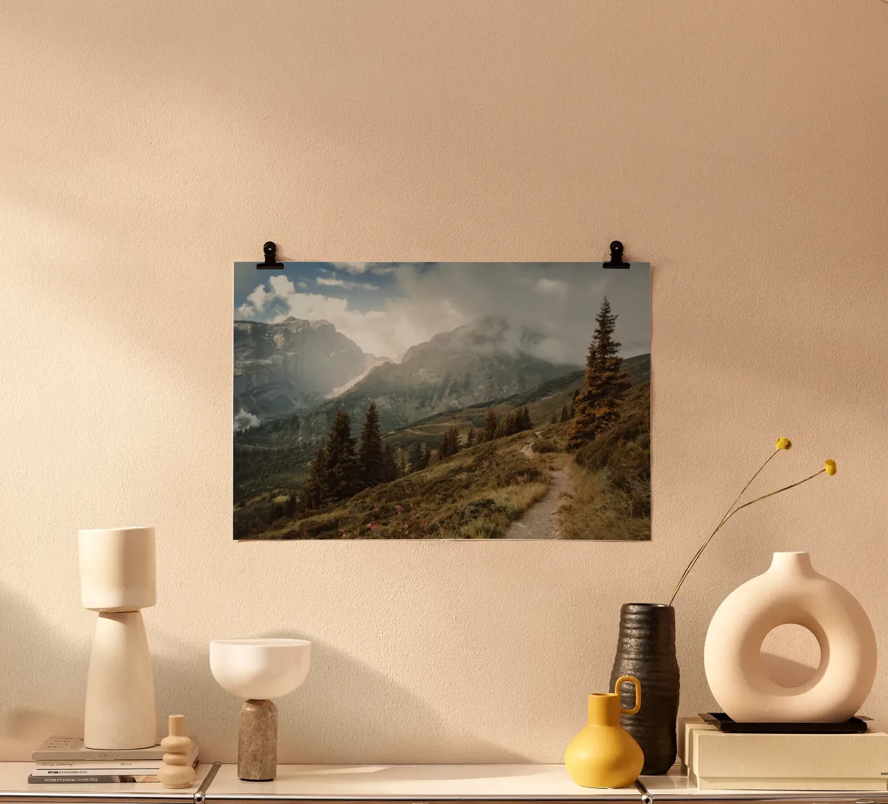 Sentiero escursionistico austriaco poster con telaio in alluminio da Journey of Vanessa