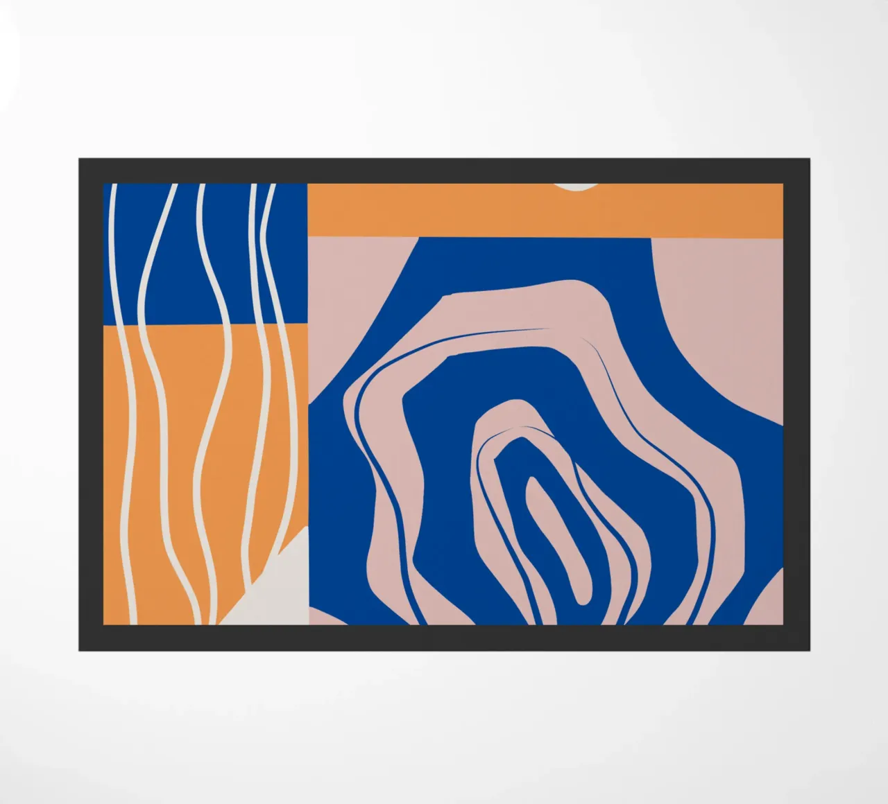 Abstraction collage doormat by Little Dean