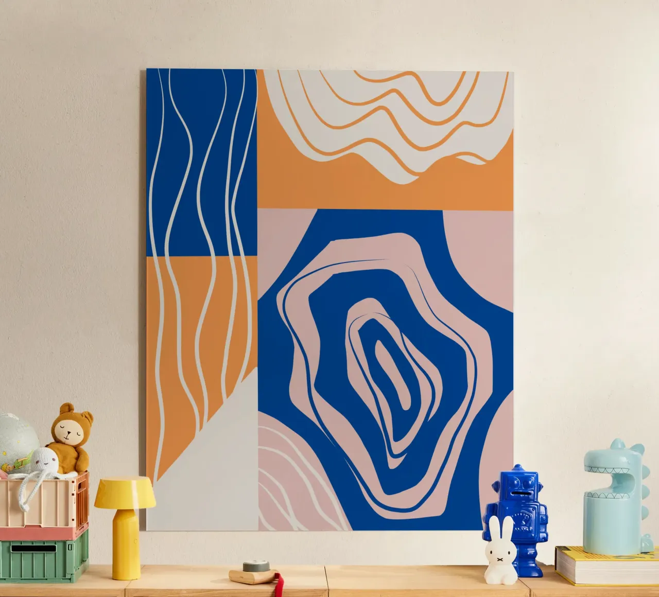 Collage abstrait plexiglas de Little Dean