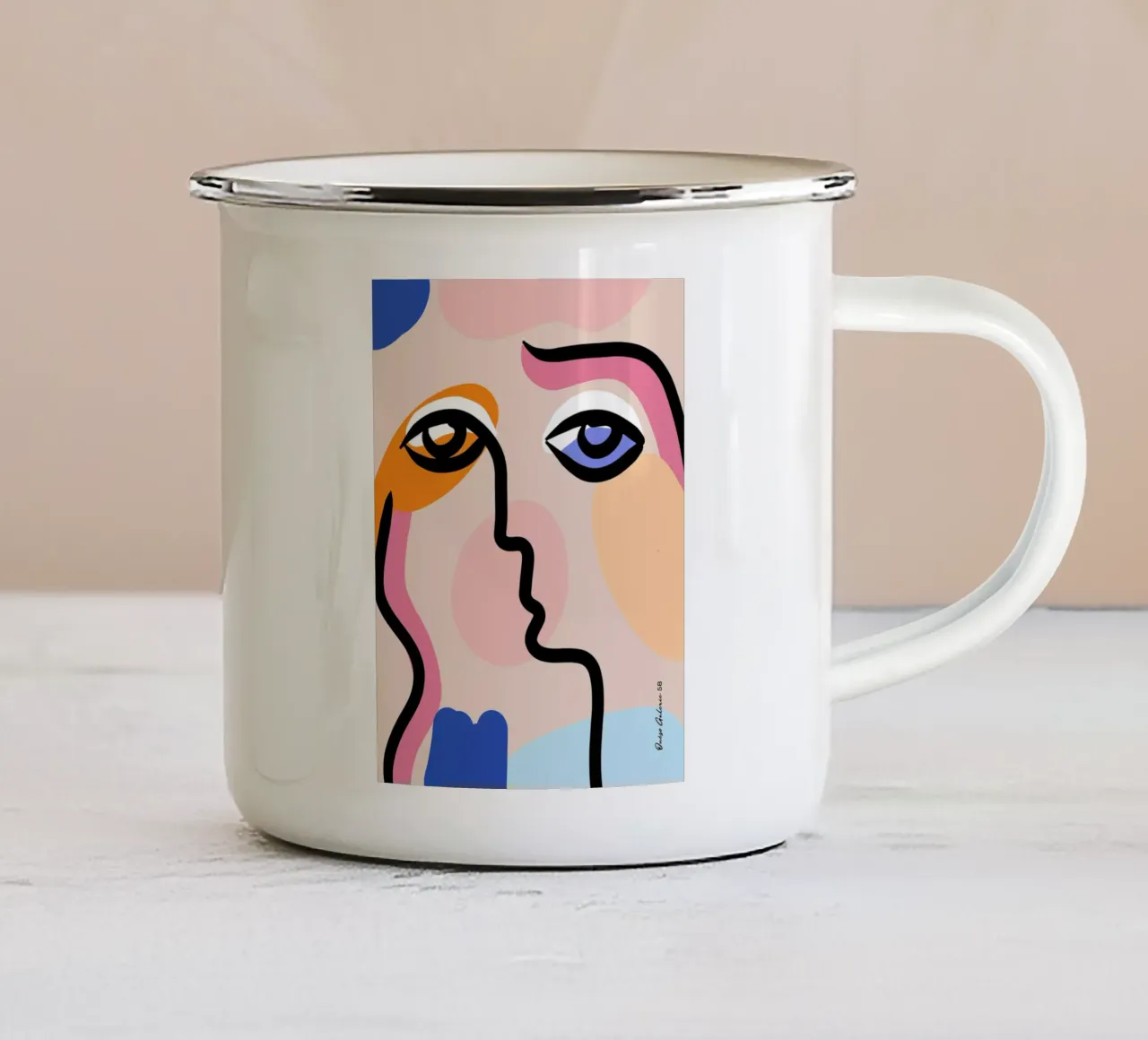 Color Love tazza in smalto da Mike Leymi