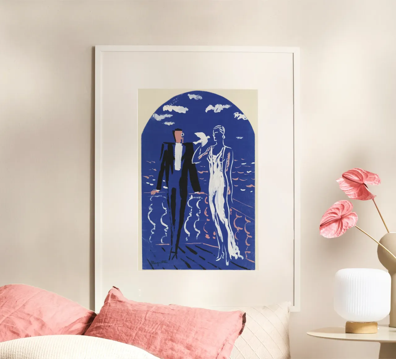 Progetto Magritte per un murale poster con telaio in legno da Classic Art Prints