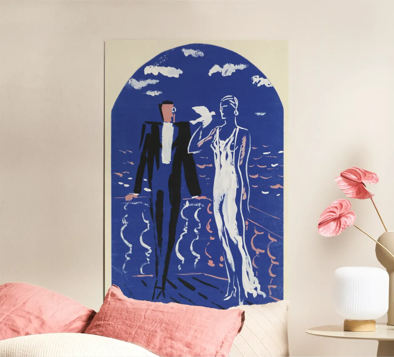 Progetto Magritte per un murale poster con telaio in legno da Classic Art Prints