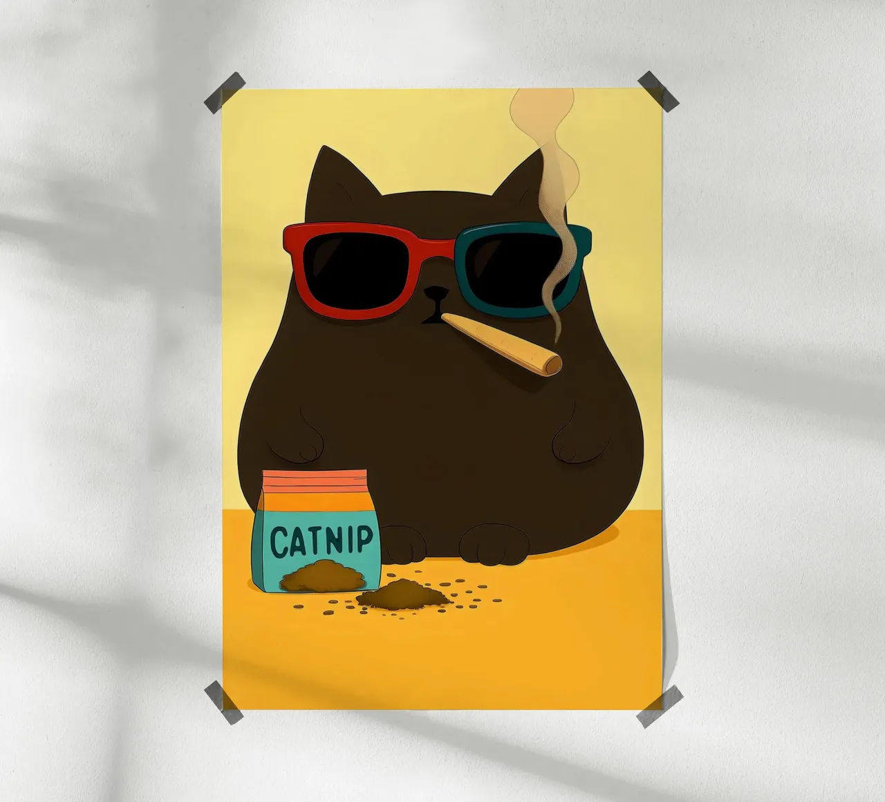 Gatto d'arte poster da Arjun