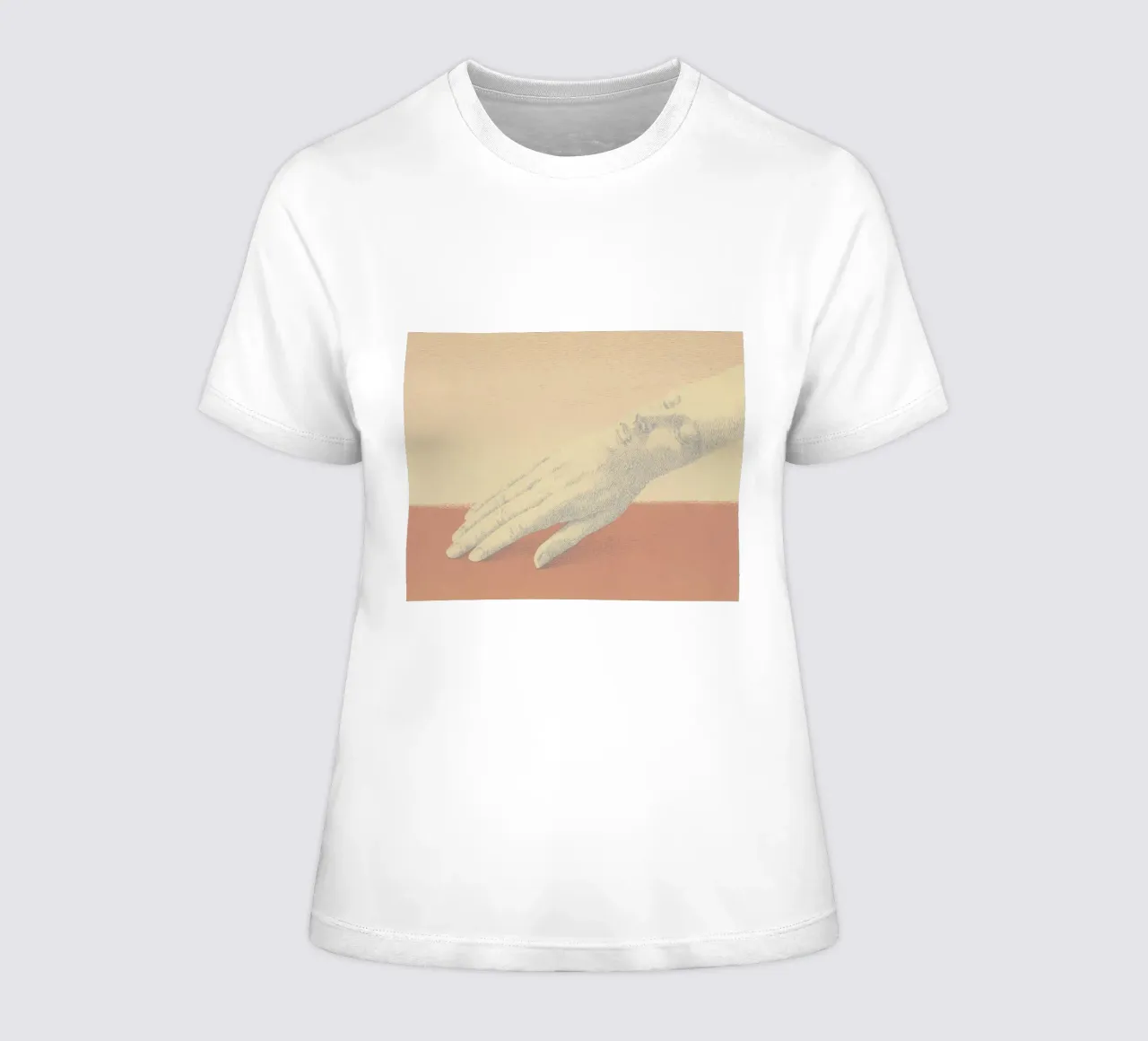 Magritte De indiscrete juwelen (Les bijoux indiscrets) 1963 dames t-shirt getailleerd van Classic Art Prints