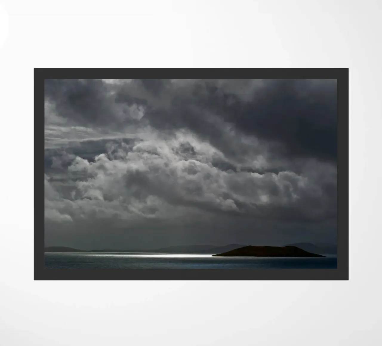 Cloudy Island doormat by Nur Mut