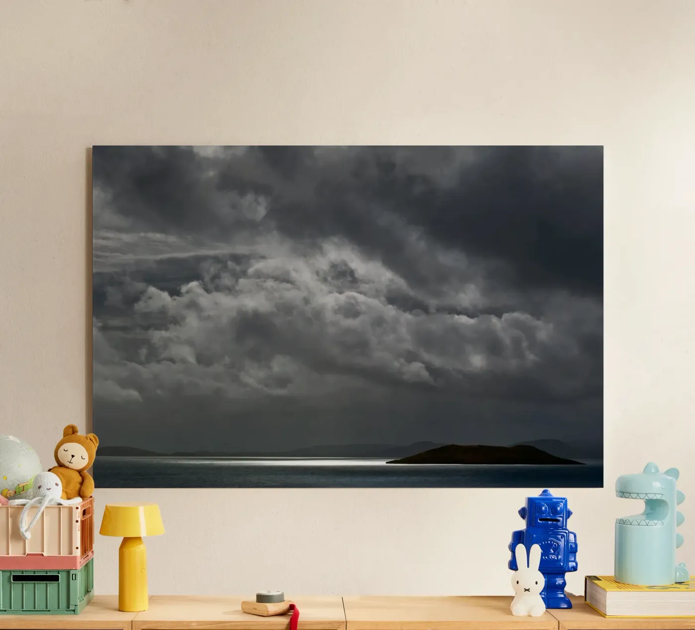 Cloudy Island acryl van Nur Mut