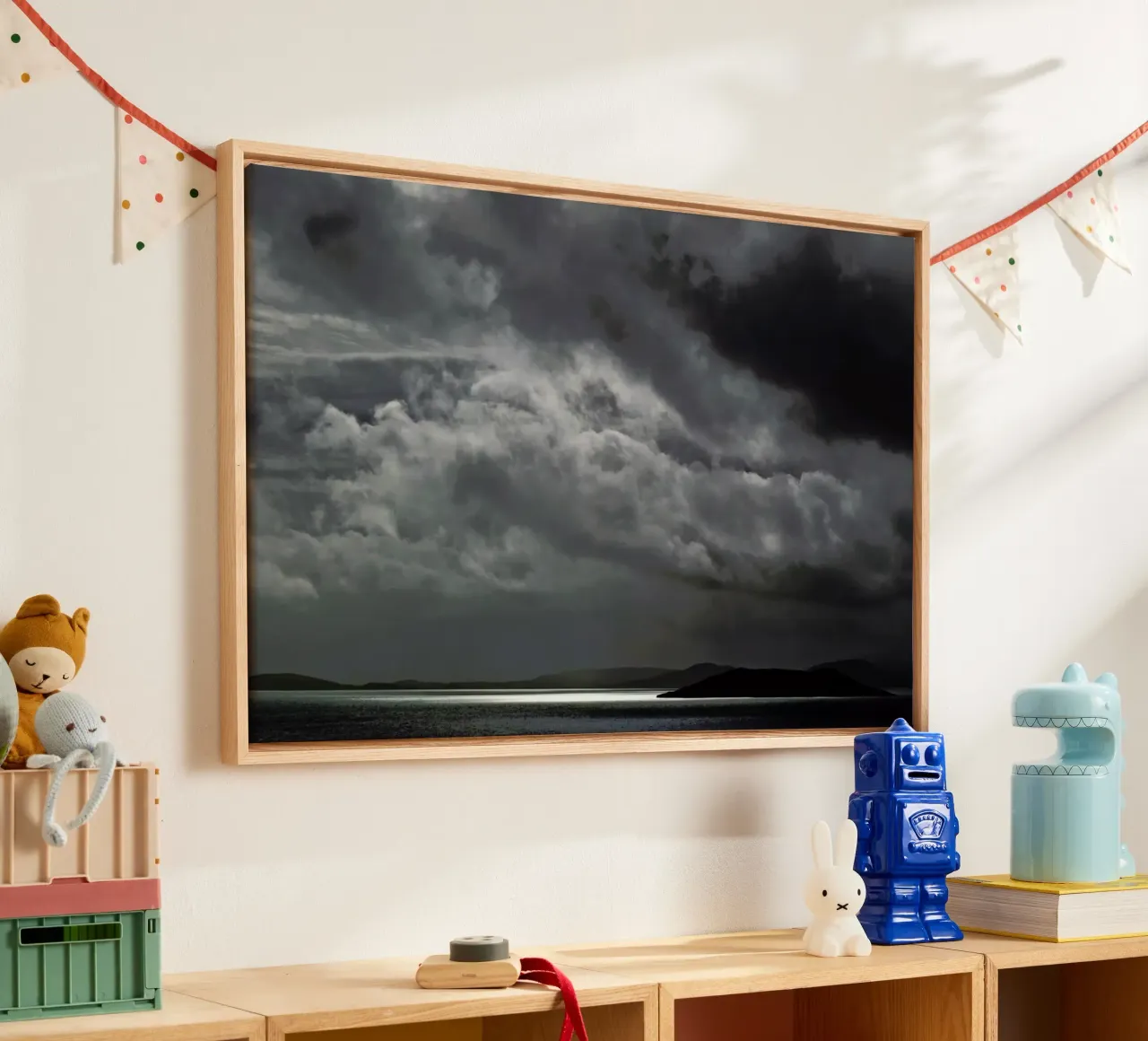 Cloudy Island tela con Cornice a cassetta da Nur Mut