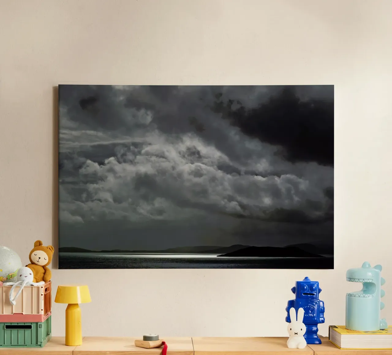 Cloudy Island tela con Cornice a cassetta da Nur Mut