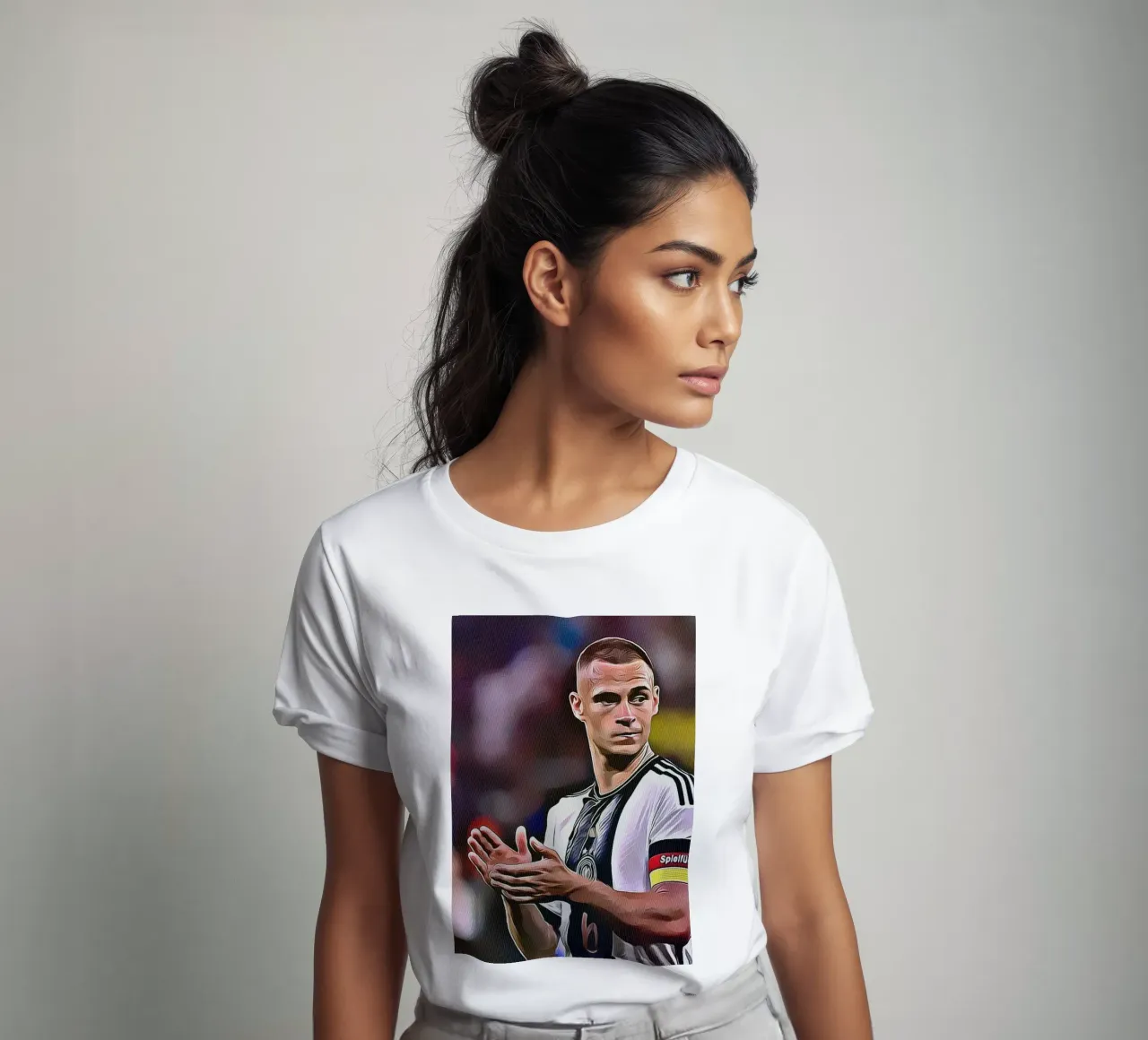 Joshua Kimmich klapt Duits nationaal elftal poster t-shirt van ArdanART