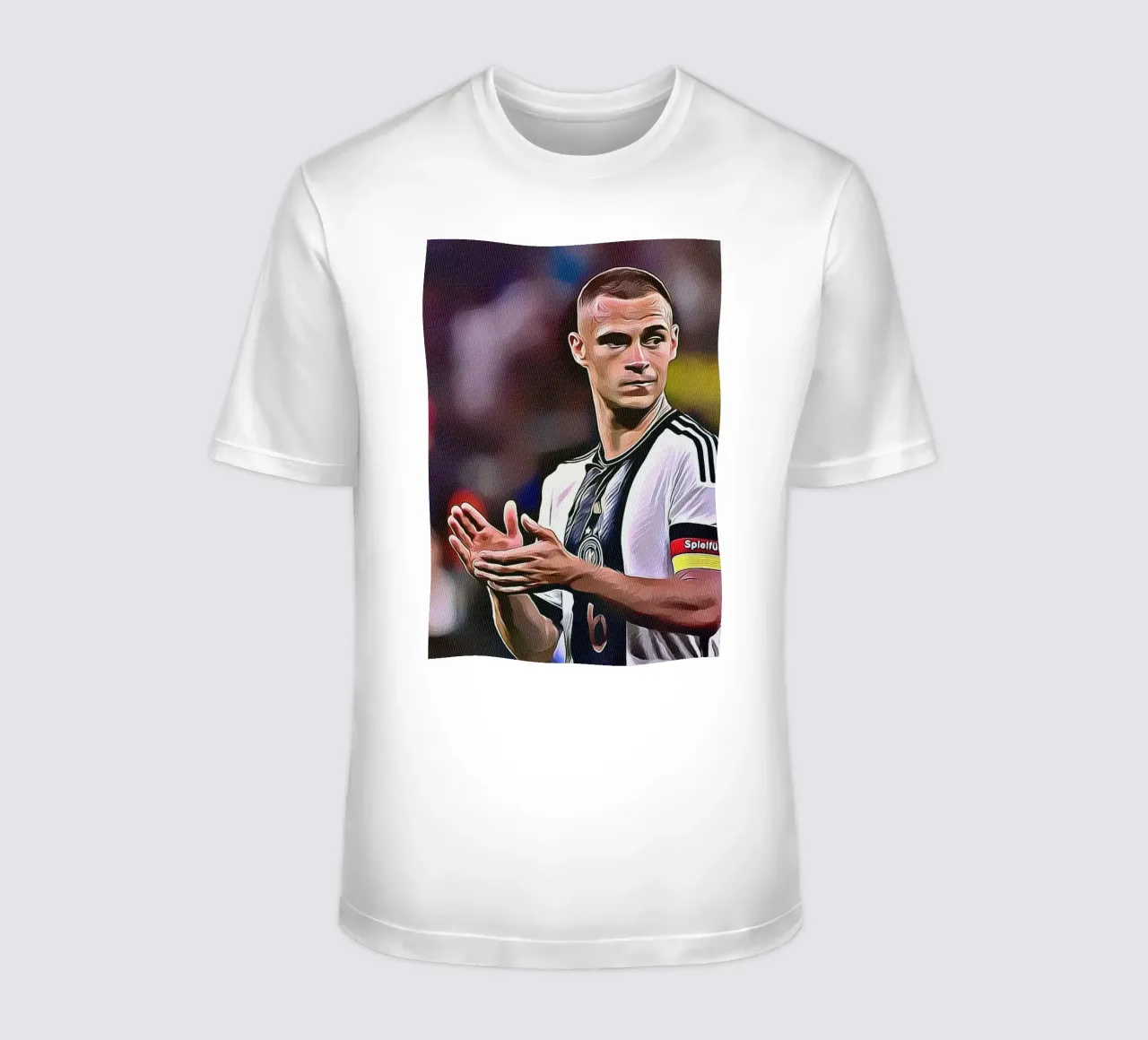 Joshua Kimmich klapt Duits nationaal elftal poster t-shirt van ArdanART