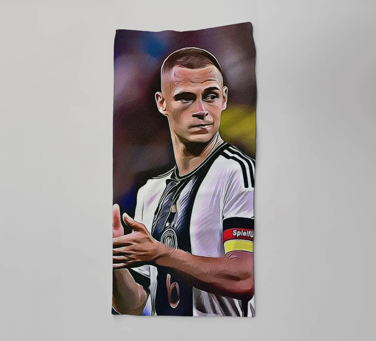 Joshua Kimmich klapt Duits nationaal elftal poster badhanddoek van ArdanART