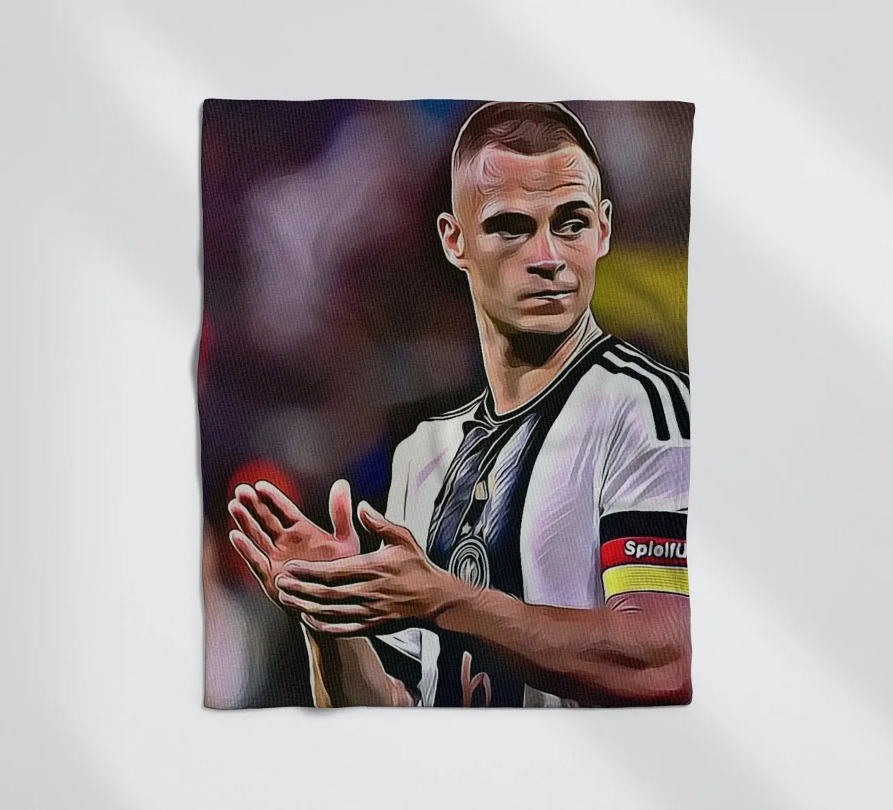 Joshua Kimmich klapt Duits nationaal elftal poster fleecedeken van ArdanART
