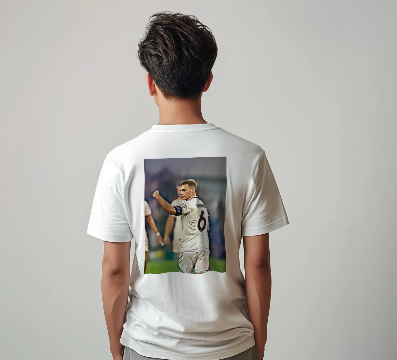 Poster celebrativo della squadra tedesca numero 6 di Joshua Kimmich t-shirt da ArdanART