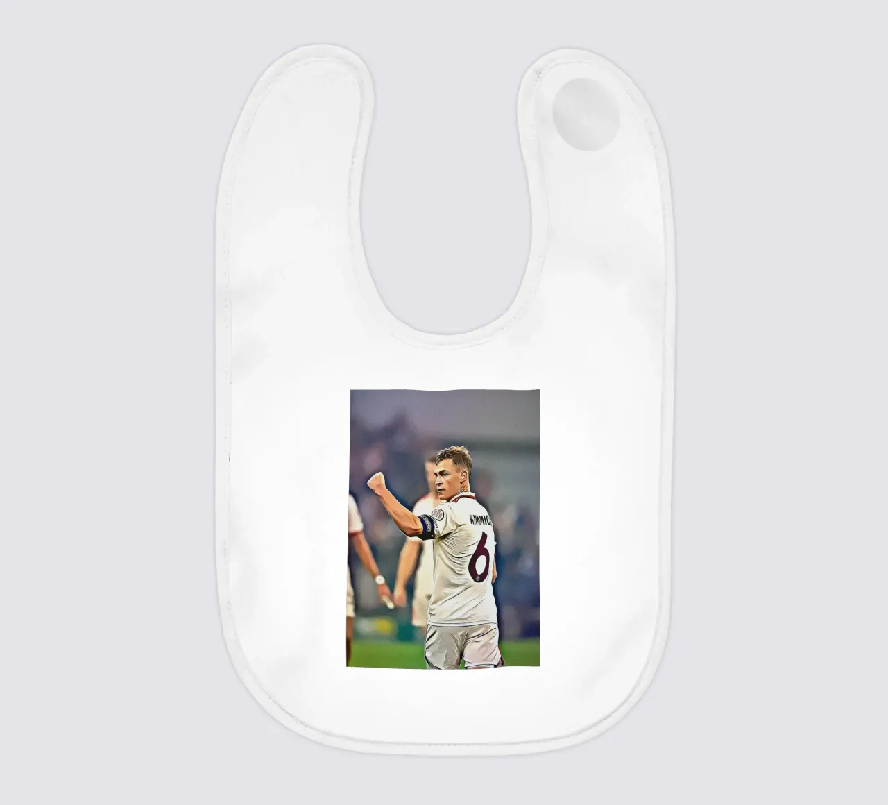Joshua Kimmich Nummer 6 Duitse Team Viering Poster baby slabbetje van ArdanART