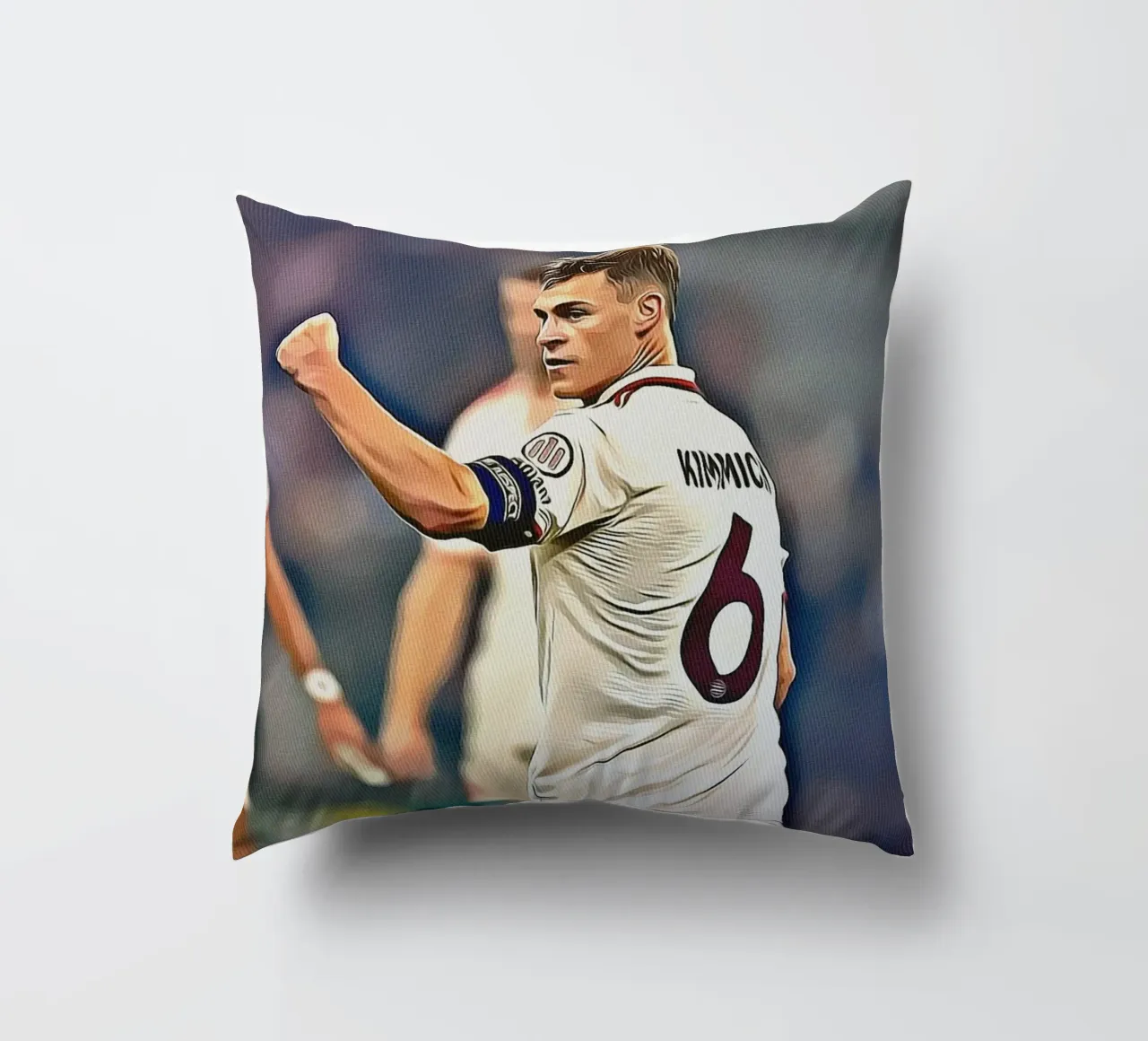 Joshua Kimmich Nummer 6 Duitse Team Viering Poster kussen van ArdanART